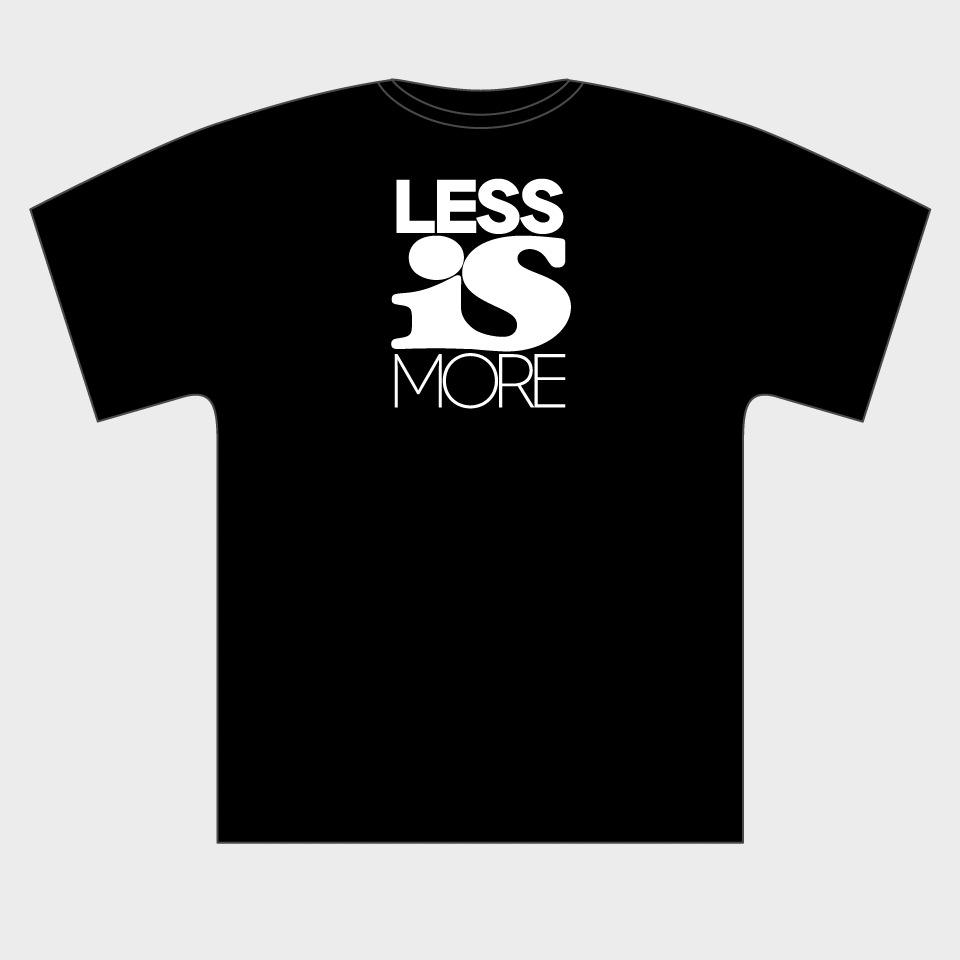 T-Shirt_lessismore_black