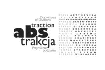 projekty typograficzne dla wystawy abstrakcja ściana główna